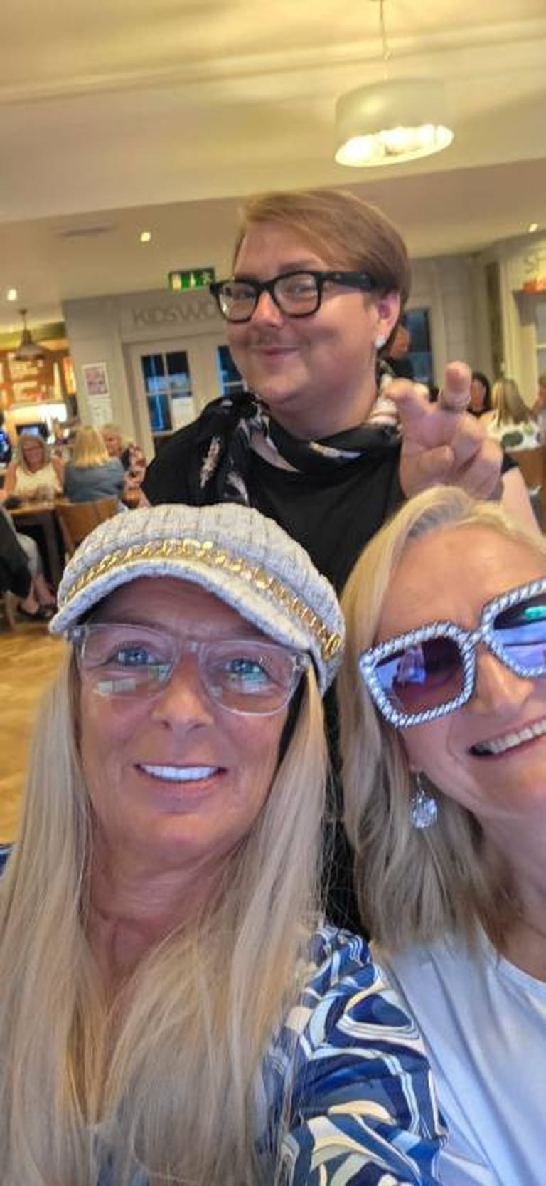 Guests taking a disco selfie